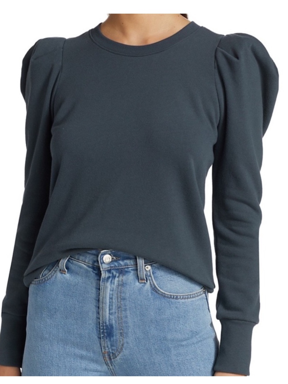 Nation LTD Nikka Pleat Shoulder Fleece Sweatshirt